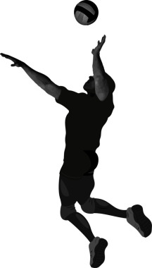 Voleybol kazağı giyen, dizlik takan, ayakkabı giyen, düz şeffaf bg ile yüzen topa uzanan. Atletizm, spor, eylem, enerji, güç, rekabet, eğitim