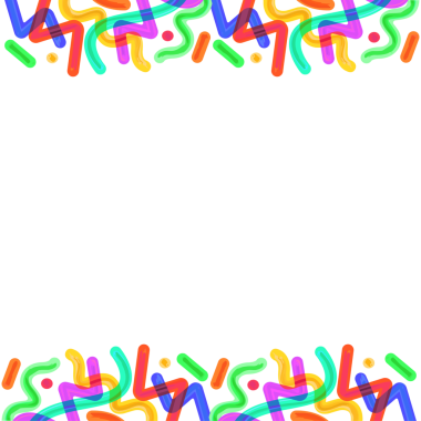 Soyut sınır, şeffaf arkaplan üzerindeki renkli neon karalamalardan oluşuyor, kopyalama alanı. Canlı, enerjik, akıcı, modern, dijital, soyut, renkli