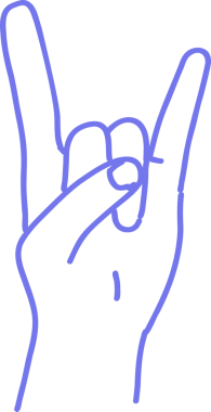 Beyaz el, düz vektör illüstrasyonunda şeffaf arkaplan ile kaya jesti yapıyor. Jest, ifade, anlamlı, sanatsal, modern, dinamik, cesur