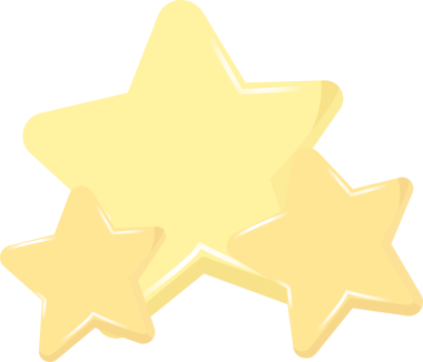 Üç stilize yıldız şeffaf vektör sanatında örtüşüyor, eğimli gölgeleme ve içeceklerle. Geometrik, minimalist, enerjik, tasarım, markalaşma, modern, soyut