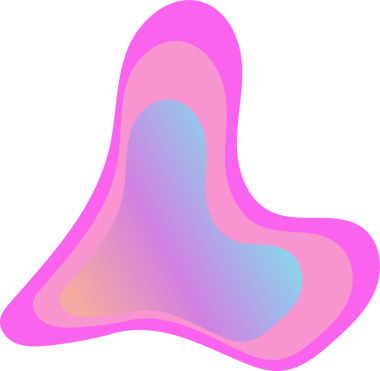 Şeffaf arkaplanda düz damlalar, neon-pembe çizgiler, pastel dolgu, şeftaliden maviye gradyan. Soyut, organik, akışkan, neon, pastel, gradyan, tasarım