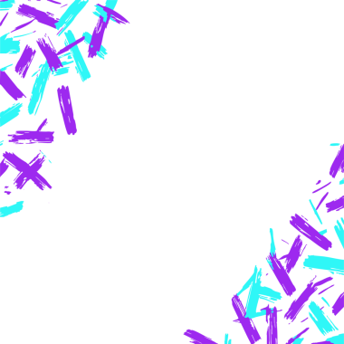 Şeffaf arka planda düz dizayn soyut Cyan mor fırça darbelerinin konfeti oluşturduğunu gösteriyor. Soyut, grafik tasarım, canlı, dijital sanat, dekoratif, modern, minimalist