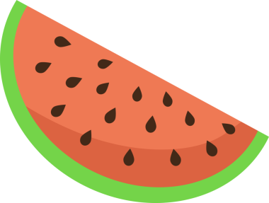 Karpuz dilimli vektör sanatı, yeşil kabuğu, pembe eti ve şeffaf arkaplanı gösteriyor. Meyveler, ferahlatıcı, minimalizm, yaz, sağlık, üretim, canlı
