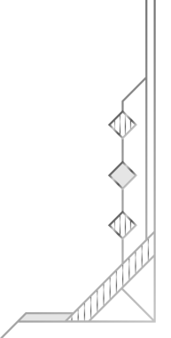 Geometrik sınır, çizgili gri elmaslarla şeffaf arkaplanda düz tasarım halinde görünüyor. Minimalist, modern, art deco, zarif, stil sahibi, dijital, model
