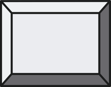 Üç boyutlu boş kutu düz tasarımda, gri panelli, şeffaf arkaplanlı olarak gösteriliyor. Geometrik, minimalizm, mimari, iç yapı, yapı, modern, temiz