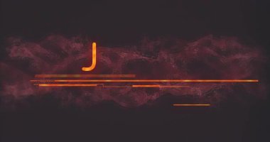 Turuncu çubuklar canlandırma simgesi soluklaşır ve kırmızı dumanda tehlikeli faaliyet gerektirir. Uyarı, uyarı, uyarı, dijital, bozulma, tehlike, aciliyet