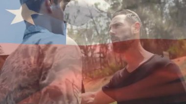 Sivil adam, askeri tatbikatta parmak testi yapan acemi askerleri kamufle etmeye gidiyor. Yetki, disiplin, çatışma, eğitim, formalite, kentsel, motivasyon