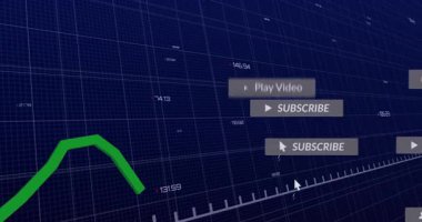 Şebeke görünümü, yeşil çizgi çizimi, abonelik düğmeleri ve unsurların açılışı, görselleştirme çarpışması. Dijital, analitik, arayüz, görselleştirme, fütüristik, veri, teknoloji