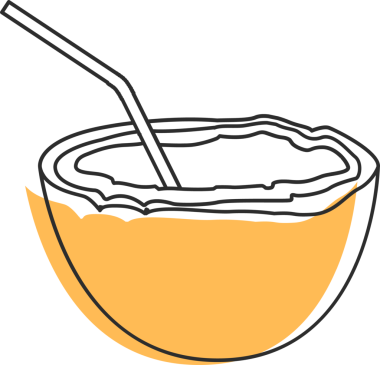 Vektör yuvarlak kase altın sıvı ve şeffaf arka planda açılı saman içerir. Minimalist, enerjik, modern, içecek, su, illüstrasyon, sanat