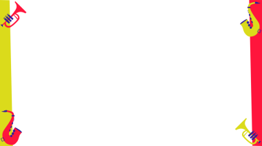 Düz çerçeve kenarı, şeffaf arkaplan üzerinde pirinç enstrüman motifleri barındırıyor, kopyalama alanı. Dekoratif, çerçeve, sınır, müzikal, caz, klasik