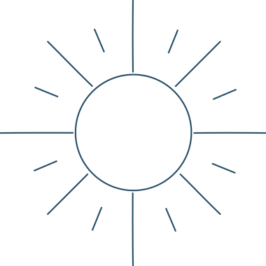 Stilize güneş düz vektör simgesi şeffaf arkaplanda beliriyor, dairesel ve radyal çizgileri gösteriyor. Soyut, teknoloji, minimalist, markalaşma, grafik, tasarım, modern