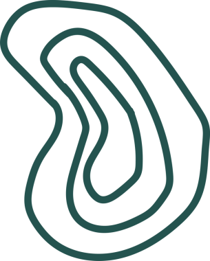 Soyut tasarım düz stil, şeffaf arkaplan içinde üç adet yuva yapmış koyu yeşil döngüyü gösteriyor. Geometrik, minimalist, organik, modern, dijital, çok yönlü, zarif