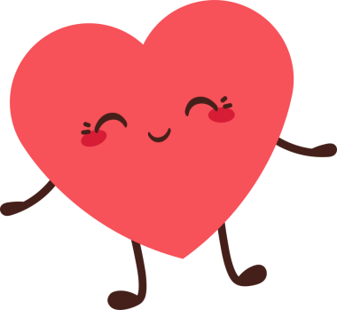 Animasyon kırmızı kalp, şeffaf arka planda ince kollar ve bacaklar ile gülümsüyor. Oyuncu, neşeli, kaprisli, duygusal, arkadaş canlısı, canlı, çizgi film