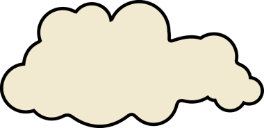 Düz dizayn bulutu soluk krema dolgusu ve şeffaf arkaplanda koyu siyah bir ana hatla yüzüyor. Minimalist, kaprisli, vektör, illüstrasyon, açık hava, dingin, yumuşak