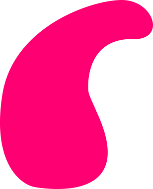 Düz tasarımda soyut biçimsiz fuşya damlası şeffaf arkaplanda yüzüyor. Modern, akışkan, organik, canlı, minimalist, canlı, şekil