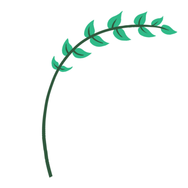 Stilize edilmiş yeşil sarmaşık, şeffaf arkaplanda yapraklı yay göstererek düz tasarım içinde kemer oluyor. Doğa, botanik, illüstrasyon, grafik tasarım, eko, organik, dekorasyon