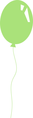 Stilize edilmiş yeşil balon, bağlı düğüm ve şeffaf arkaplanda dalgalı bir ip ile havada süzülüyor. Kutlama, şenlikli, neşeli, dekorasyon, neşeli, kaprisli, minimalizm