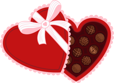 Düz kalp hediye kutusunda trüf mantarı ve şeffaf arka planda pembe bukleli kalp amblemi var. Lüks, şekerleme, kutlama, zarafet, prim, romantizm, gurme