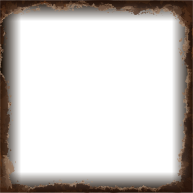 Düz tasarım kare grunge çerçeve, şeffaf arkaplanda kahverengi kenar ve deniz mavisi iç yüzeyini gösteriyor. Eski, kırsal, dokulu, sıkıntılı, endüstriyel, minimalist, yıpranmış