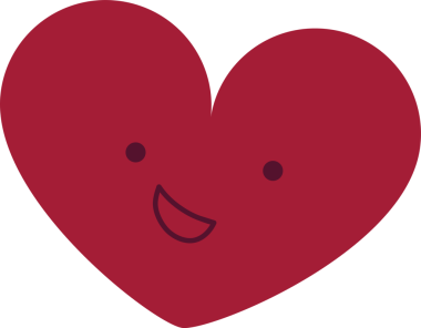 Çizgi film kalp şekli, şeffaf arka planda düz dizaynlı gülen yüzler gösteriyor. Aşk, şefkat, minimalizm, düz tasarım, arkadaş canlısı, duygu, karakter