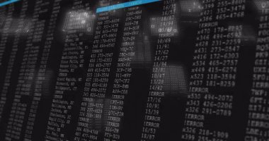 Parlayan bloklar keskinleştirme, mavi çubuk kaydırma işaretleme hataları, ikili akış, arayüz solukluğu. Teknoloji, veri, dijital arayüz, siber güvenlik, yenilik, fütürist