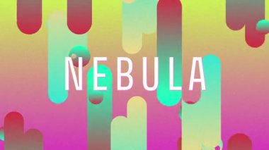 Kırmızıdan pembeye geçtikten sonra, nabız tüpleri ve kürelerle NEBULA logosu ortaya doğru kayıyor. Soyut, dijital, renkli, dinamik, modern, canlı, fütürist