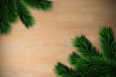 Bulanık köknar ağacı dalları