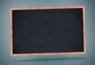 Biz kara tahta gri arka plan üzerinde yazılı açıktır