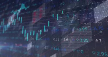 Başlangıç panelinde şamdanların yükselen örtüleri, solgunlaşan renklendirme eğilimlerini göster. Analizler, finansal, minimalist, dijital, veri, görselleştirme, arayüz