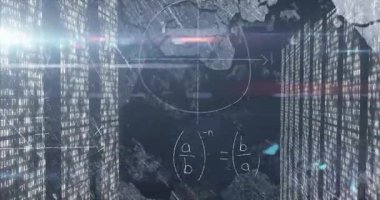 Kenarlardan kaymak, kod duvarlarının birleşmesi, matematik diyagramlarını gösteren verileri görselleştiren haritalar. Soyut, fütüristik, dijital, analitik, geometrik, yüksek teknoloji, bilim