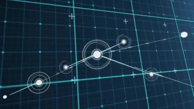 Yeni düğümler oluşturan düğüm, daha sonra kamera ağı görselleştirmek için kayarken kümelere bağlanıyor. Teknoloji, bağlantı, dijital, yenilik, soyut, gelecekçilik, ağ