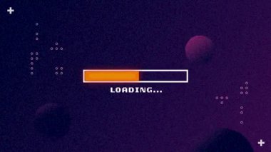 Ekranda MIDI logosu ve TrACK metnine tıklayarak imleci gösteren grafik yükleme çubuğu canlandırılıyor. Dijital, fütüristik, canlı, geometrik, teknoloji, animasyon, arayüz