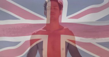 Nefes aldıktan sonra, adam şeffaf Union Jack örtüsü altında meditasyon yapıyor, kadın portakal suyu bardağı koyuyor. Zen, sükunet, farkındalık, gezi, açık hava, ahenk, rahatlama
