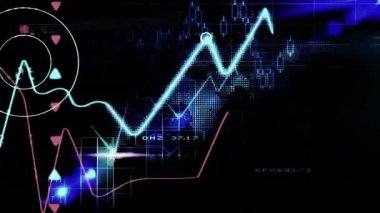 Arayüz yüklemesi başlatılıyor. Mavi ve pembe çizgiler torpido gözünde dalgalanıyor. Tepeler işaretleniyor. Teknoloji, analitik, veri, fütüristik, arayüz, görselleştirme, ön panel