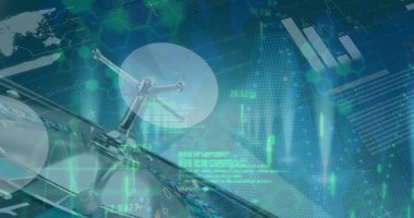 Sanal ağ arayüzü içinde şamdanlarla dönen metalik düğüm yapısı gösteriliyor. Teknoloji, yenilik, dijital, finans, bağlantı, analitik, fütüristik