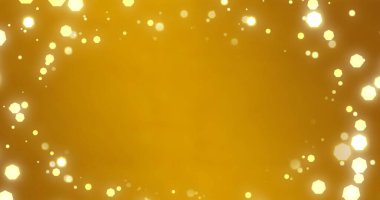 Altıgen ve dairesel ışık parçacıklarıyla, dijital kompozisyonda parlayan bokeh kenarı oluşturuyorlar. Soyut, aydınlık, canlı, fütüristik, olay, kutlama, dijital sanat