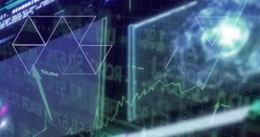 Kalp atışları titreşiyor, arayüz canlanıyor, yeşil çizgi yükseliyor, metastazlar büyümeyi gösteriyor. Finans, veri görselleştirme, teknoloji, analitik, dijital, yatırım, yenilik