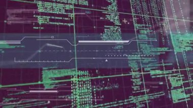 Şebeke yoğunlaştırıcı HUD aktifleştirici, parmaklıklar genişletici, kod kaydırma, çizgiler titreşiyor, görselleştirme durumu. Fütürist, dijital, sürükleyici, teknolojik, arayüz, siber, veri görselleştirme