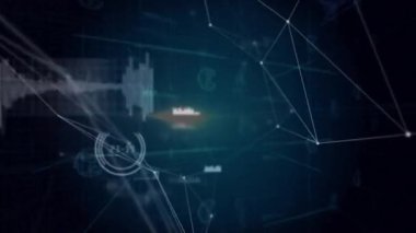 Turuncu parıltı, finans paneli için kırmızı euro sembolünü oluşturan beyaz çizgileri başlatıyor. Teknoloji, finans, dijital, fütürist, veri, kripto para birimi, yenilik