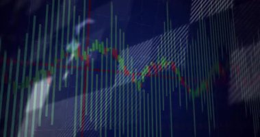 Başlangıç çubukları yükselirken, çizgi dokuma, dikdörtgenler kayma ve küresel dönüşler finansal verileri gösteriyor. Veri görselleştirme, finansal analiz, dijital arayüz, analitik araçlar, borsa, iş zekası, modern bilgi