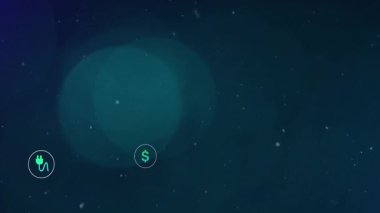 Soldan sürüklenen simge simgeleri birleştiriyor ve enerji kavramlarını görselleştiriyor. Sürdürülebilirlik, yenilenebilirlik, korunma, eko, enerji, çevre, gelecek