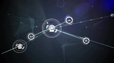 Yüzük, avatarın çizelgelere dallanıp budaklanmasına neden oluyor. Ağ 3 boyutlu olarak genişliyor. Gelecek, teknoloji, animasyon, görselleştirme, siber, dijital, bağlantı