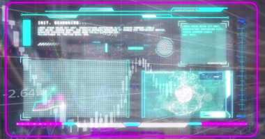 The image shows how financial data and graphs can be used to improve efficiency in warehouse operations. It also demonstrates how global research and technology can be used to communicate and process information more effectively.