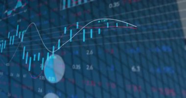 Karanlık şebeke yükleniyor, UI canlandırma çubukları, çizgiler, üstüste diziler ve çizelgeler döngüler, görselleştirme eğilimleri. Finans, analitik, veri görselleştirme, gösterge paneli, teknoloji, soyutlama, dijital