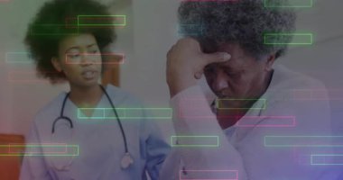 Hemşire, hastanın steteskop takarak şakağa bastığını fark etti. Elini uzattı ve sükunete kılavuzluk etti. Bakıcı, empati, güven, destek, sağlık, şefkat, sağlık