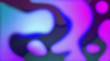Ekran boyunca akan soyut sıvı şekillerini döngülemek, canlı gradyanı olan bulanık formları göstermektedir. Dijital sanat, canlı, akıcı, modern tasarım, soyut arkaplan, renkli, pürüzsüz