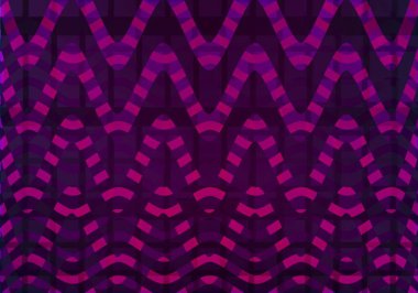 Mor arkaplan üzerinde blok şekilleri olan zigzag desenlerinin tasviri, kopyalama alanı. Tam çerçeve, geometrik şekil, reklam, stüdyo çekimi, vektör ve soyut kavram.