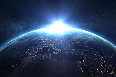 Uzaydan gelen bir dünyanın görüntüsü