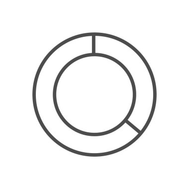 Beyaz arkaplana karşı donut grafiğinin dijital bileşimi