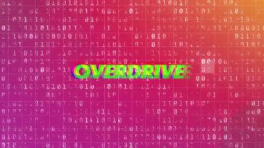 Pembe-turuncu gradyanda kaybolmadan önce yanıp sönen bir aksaklık var. Fütürist, siber, dijital, enerjik, soyut, teknoloji, hareket